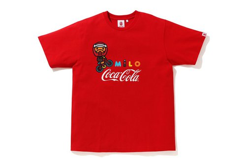 A Bathing Ape x Coca Cola Milo BMX Tee Shirt - Red