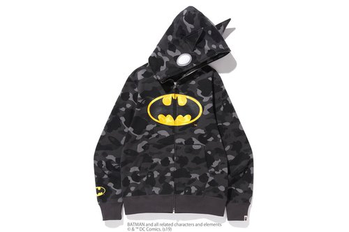 A Bathing Ape x DC Batman Camo Full Zip Hoodie #1 - Black