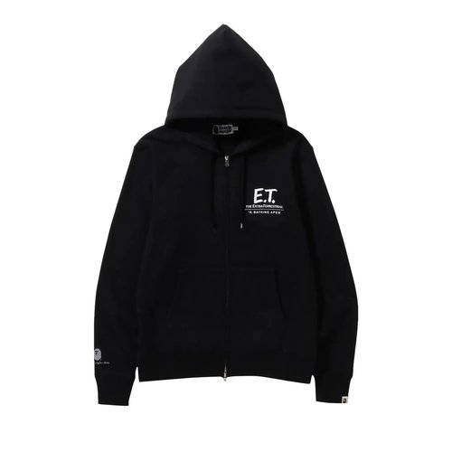A Bathing Ape x E.T. Ape Head Zip Hoodie - Black - 1I73-115-906