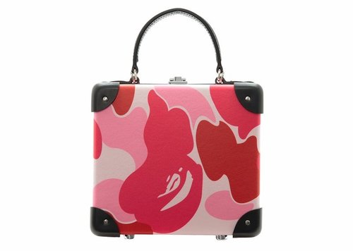 A Bathing Ape x GlobeTrotter London Square Bag - Pink
