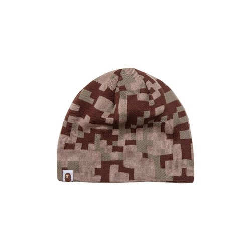 A Bathing Ape x Kazuki Kuraishi Pixelate Camo Beanie - 1L83181902BEIGE