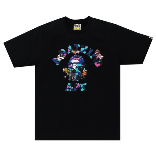 A Bathing Ape x Kid Cudi College Moon Man Tee 'Black' 2G73110903