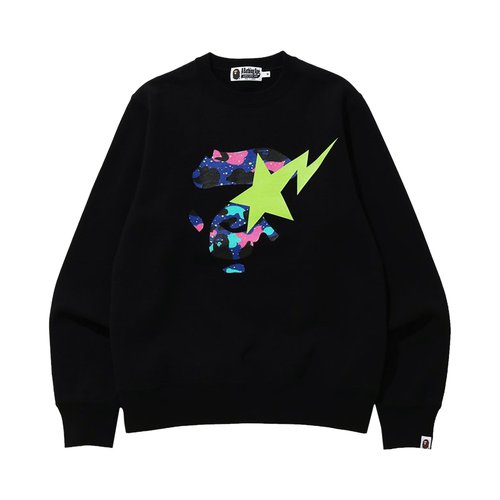 A Bathing Ape x Kid Cudi Crew Neck 'Black' 1G73113901 Solesense