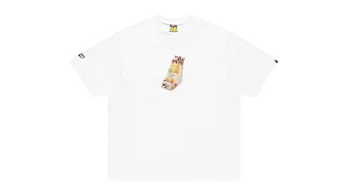 A Bathing Ape x KidSuper Egg Sandwich Tee - White - 1L23-110-927