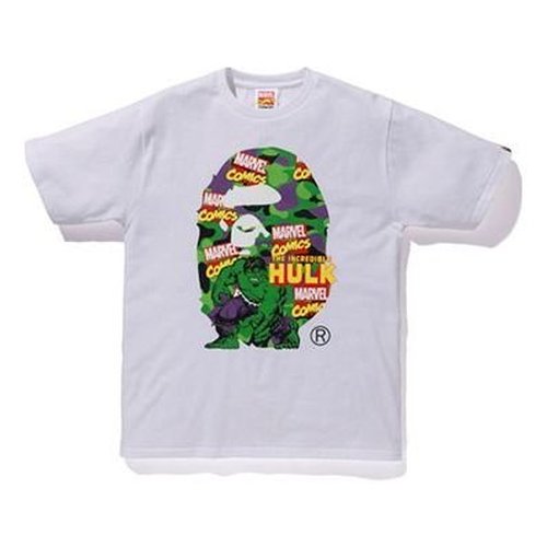 A Bathing Ape x Marvel Ape Head T-Shirt - White - 1F23-110-922