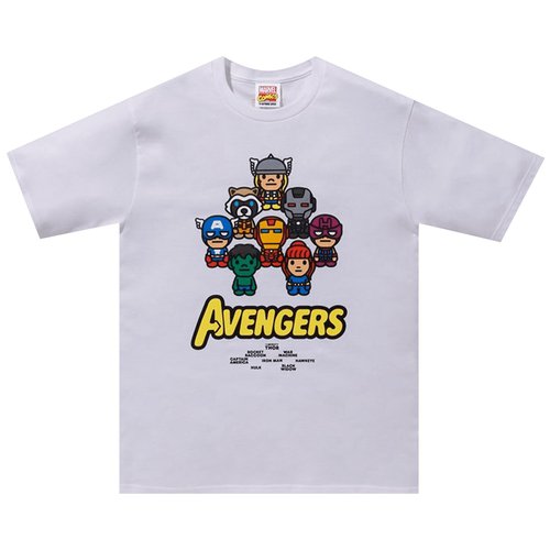 A Bathing Ape x Marvel Milo Avengers Tee - White - 2F23-110-903