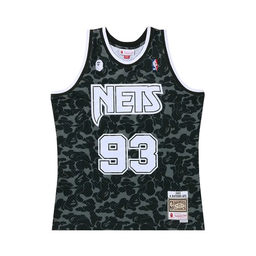 A Bathing Ape x Mitchell & Ness New Jersey Nets Jersey - Black - 1I23-108-904