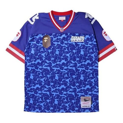 A Bathing Ape x Mitchell & Ness NFL New York Giants Legacy Jersey - Blue - 1H73-109-905