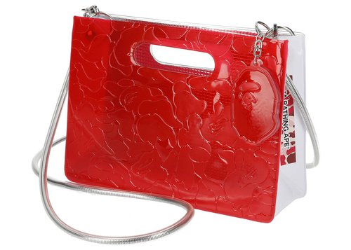 A Bathing Ape x nananana A5 Horizontal Bag - Red Hiroshima Store Exclusive