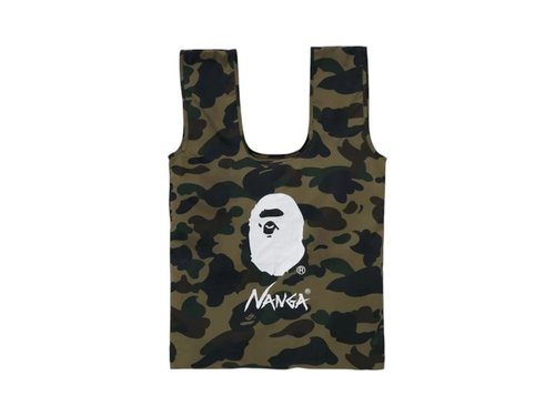 A Bathing Ape x Nanga 1st Camo Pocketable Eco Bag - Green