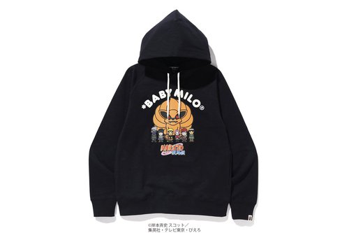 A Bathing Ape x Naruto Pullover Hoodie - Black