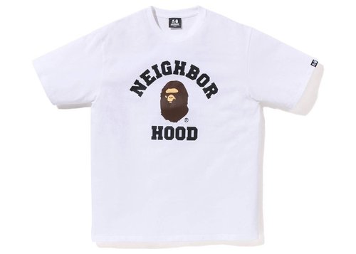 トップス A BATHING APE BAPE X NEIGHBORHOOD A Bathing Ape x Neighborhood Tee Shirt 'White' | Solesense