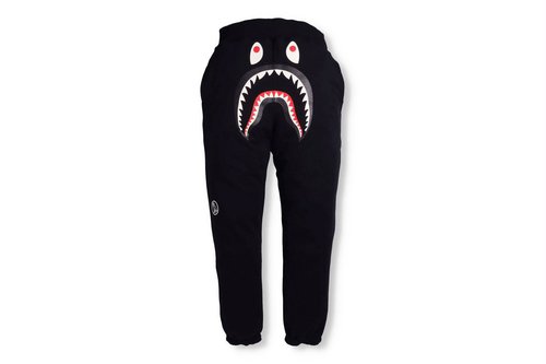 A Bathing Ape x OVO Woodland Camo Shark Reversible Sweatpants - Black