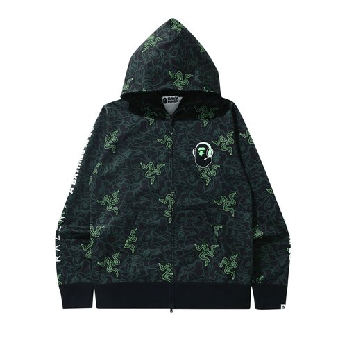 A Bathing Ape x Razer Neon Camo Full Zip Hoodie - 1G73-115-914
