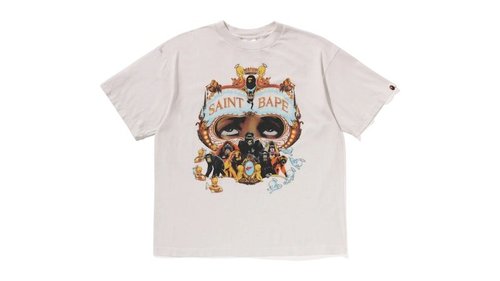 A Bathing Ape x SAINT Mxxxxxx Generation Tee - White - 1L73-109-910