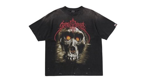 A Bathing Ape x SAINT Mxxxxxx SAINT A Bathing Ape Tee - Black - 1L73-109-911