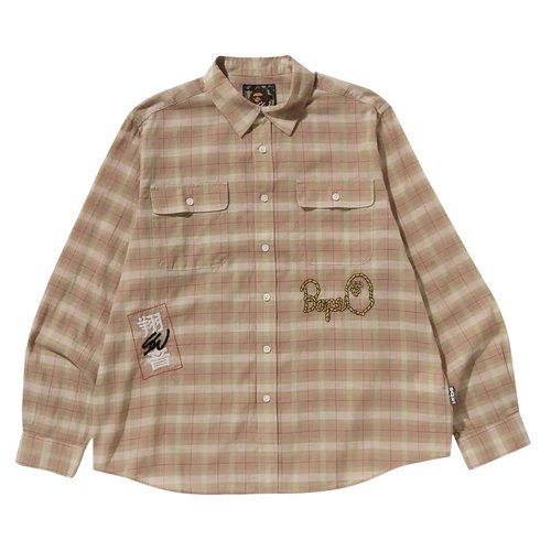 A Bathing Ape x Sean Wotherspoon Embroidery Check Shirt - 1K23-131-903