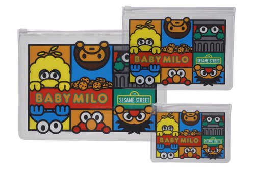 A Bathing Ape x Sesame Street PVC 3P Pouch Set - Multicolor