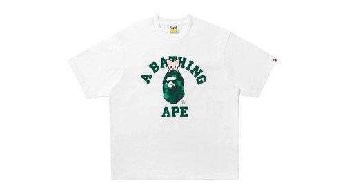 A Bathing Ape x Stray Foxi.NY College Tee - White - 1L73-110-945