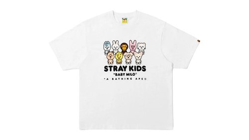 A Bathing Ape x Stray Milo with Skzoo Family Relaxed Fit Tee - White - 2L73-110-909
