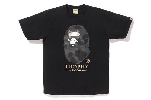 A Bathing Ape X Trophy Room Ape Head Tee Shirt - Black