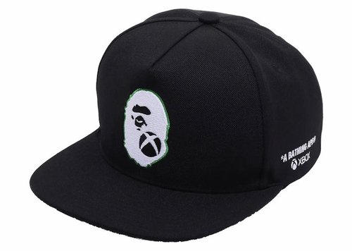 A Bathing Ape x Xbox Snap Back Cap | Size L - Black - 1K73-180-901
