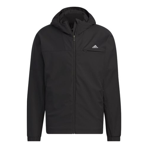 Aadidas Regular Fit 3-Layer Bonded Fleece Hooded Full-Zip Jacket - Black - IK7347