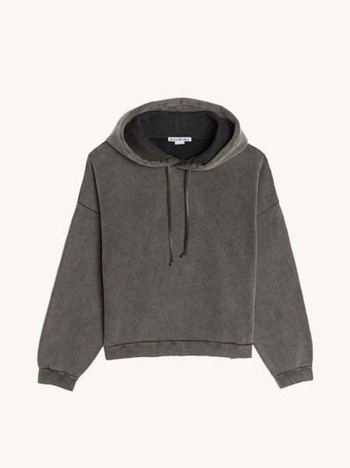 Acne Studios Back Logo Patch Hoodie - Faded Black - FN-UX-SWEA000019