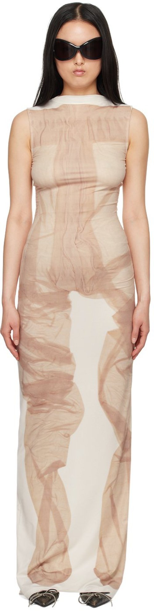 Acne Studios Beige Seamless Maxi Dress - AYS White/beige - A20667-