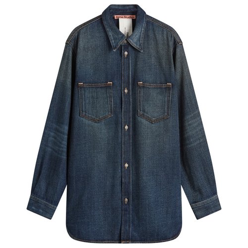 Acne Studios Blue Button-Up Denim Shirt - Dark Blue - CB0112-838