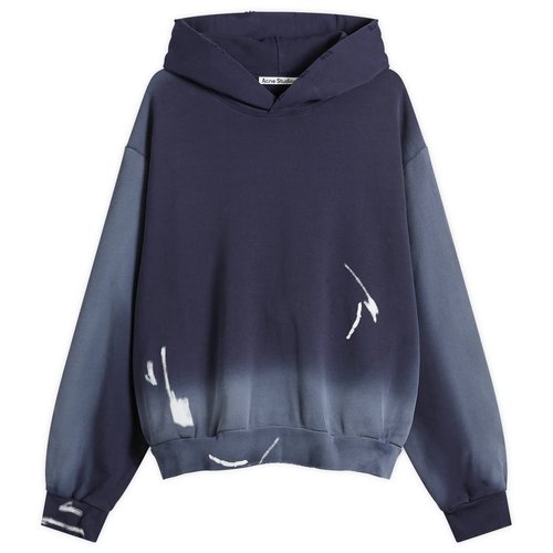 Acne Studios Bow Spray Print Hoodie - Navy Blue - CI0222-885