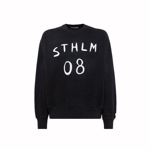 Acne Studios Crew Neck Sweatshirt - Carbon Grey - CI0157