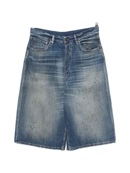 Acne Studios Blue Faded Denim Shorts - Mid Blue - BE0213-863