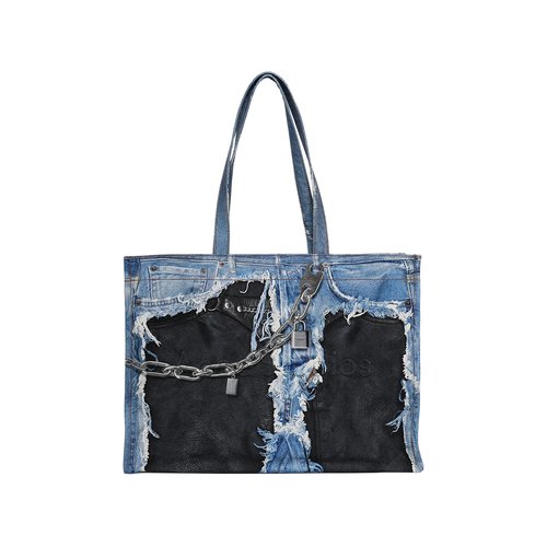 Acne Studios Denim Print Tote Bag - C10270-MID