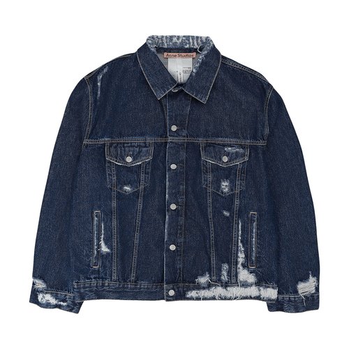 Acne Studios Distressed Oversize Denim Jacket - C90180 BLUE
