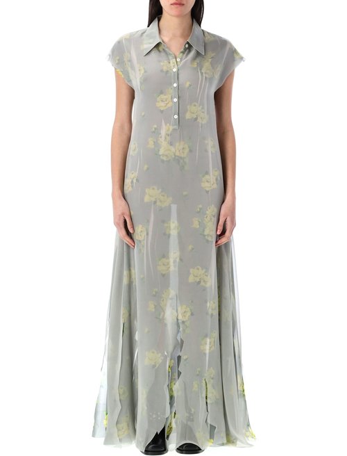 Acne Studios Dranee Rose Print Long Dress - A20813-BYA