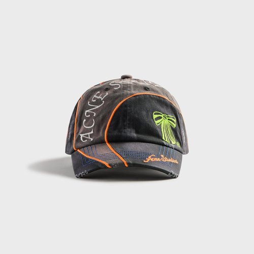 Acne Studios Embroidered Logo Cap - Black - NC40458-900