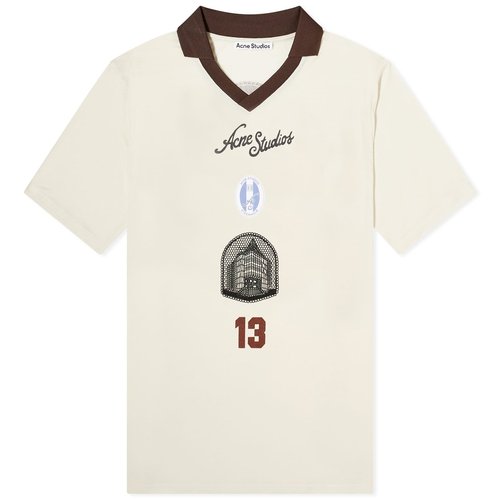 ★Acne Studios★BL0382 AEF Acne Studios Logo Sports Polo T-Shirt 'White' - BL0382-AEF