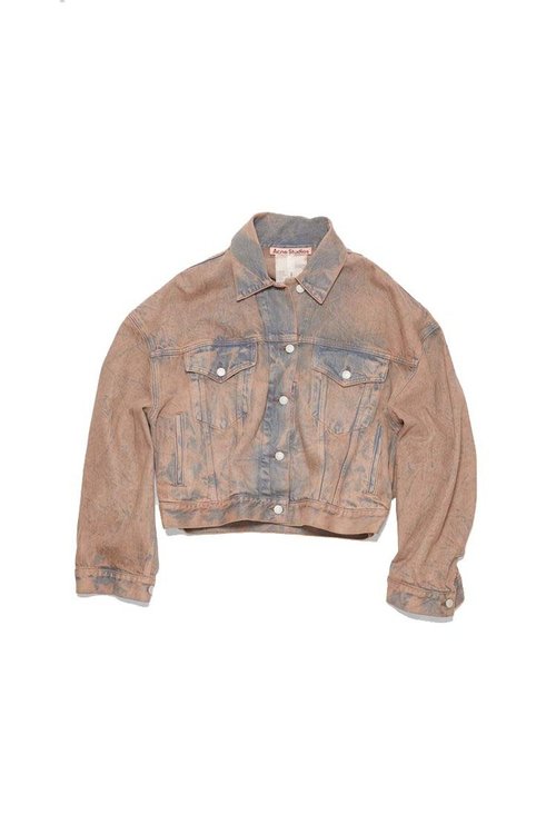 Acne Studios Exaggerated Fit Denim Jacket Morris - Light Pink/Grey - FN-WN-OUTW000775