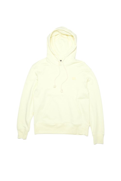 Acne Studios Face Patch Logo Hooded Sweatshirt - Oatmeal Melange - FA-UX-SWEA000075