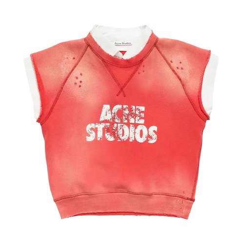 Acne Studios Fleece Logo Vest - AI0186-RED