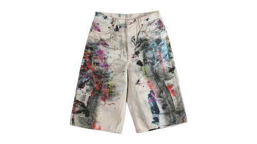 Acne Studios Graffiti Shortsin - Aol White - FN-MN-SHOR000294-WHITE