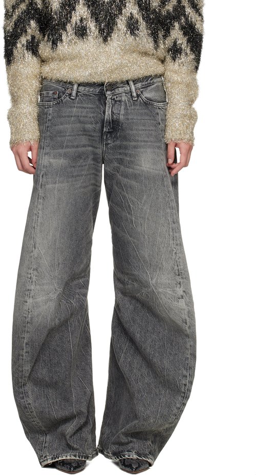 Acne Studios Gray 2006F Loose Fit Jeans - Washed Black - A00571-969