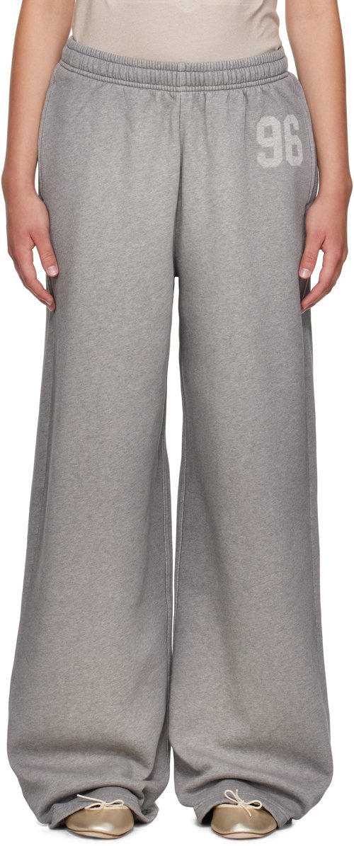 Acne Studios Gray Logo Sweatpants - Grey Melange - AK0917-990