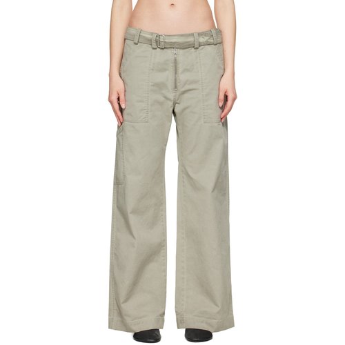 Acne Studios Gray Twill Belt Trousers - CP9 Clay Beige - AK1069-