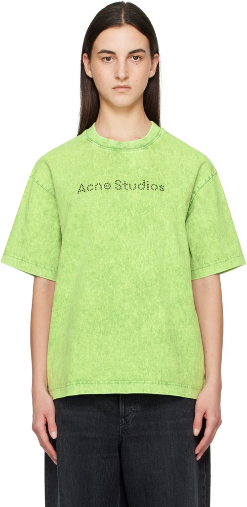 Tシャツ・カットソー ACNE STUDIOS Men T-shirt Green CL0321 BCD CL0321 - Zip-Up LÃ¥ngärmad T-shirt Med Hög Hals Event