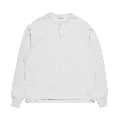 Acne Studios Henley Neck Sweatshirt - BI0219 PALE