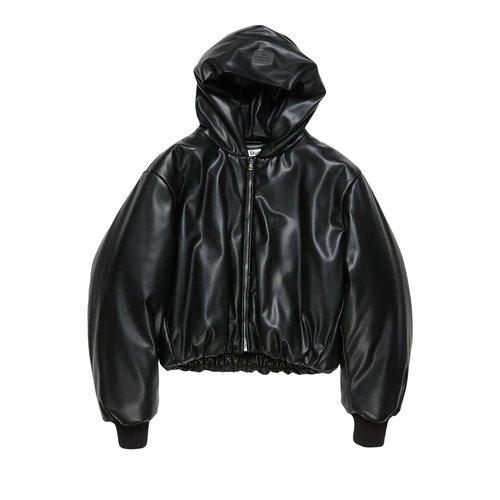 Acne Studios Hooded Faux Leather Jacket - A90654-900