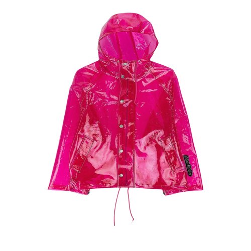 Acne Studios Hooded Transparent Jacket - B90746 PINK