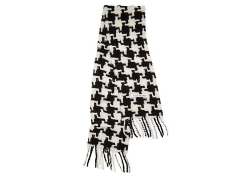 Acne Studios Houndstooth Scarf - White/Black - FN-UX-SCAR000169-AL4